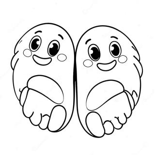 Cute Cartoon Feet Coloring Page 28265-22326