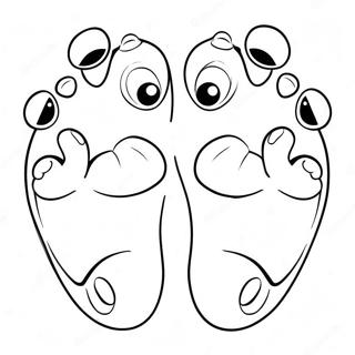 Cute Cartoon Feet Coloring Page 28265-22327