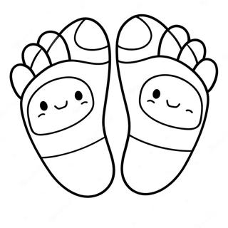 Cute Cartoon Feet Coloring Page 28265-22328