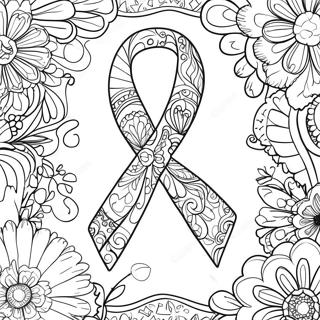 Type 1 Diabetes Awareness Ribbon Coloring Page 28304-22346