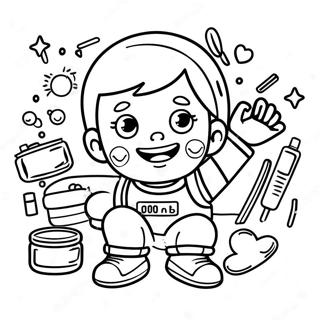 Happy Kid Managing Type 1 Diabetes Coloring Page 28305-22354