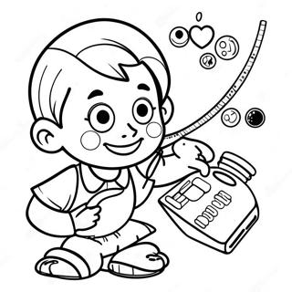 Happy Kid Managing Type 1 Diabetes Coloring Page 28305-22355