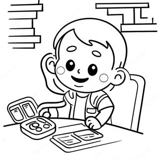 Happy Kid Managing Type 1 Diabetes Coloring Page 28305-22356