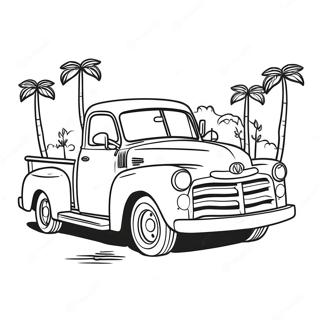 Vintage Pickup Truck Coloring Page 28355-22401