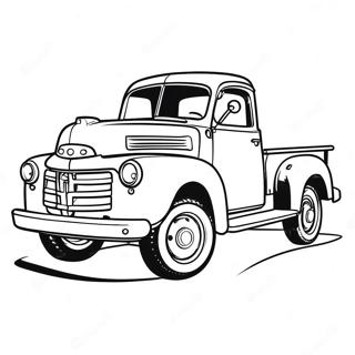 Vintage Pickup Truck Coloring Page 28355-22402