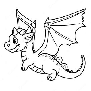 Friendly Dragon Flying Coloring Page 28365-22398