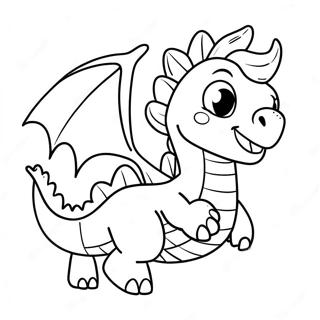 Friendly Dragon Flying Coloring Page 28365-22399