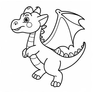 Friendly Dragon Flying Coloring Page 28365-22400