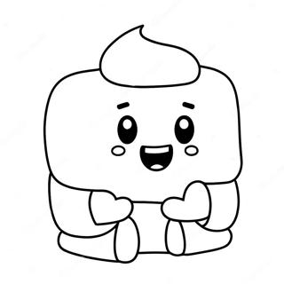 Cute Marshmallow Character Coloring Page 28384-22409