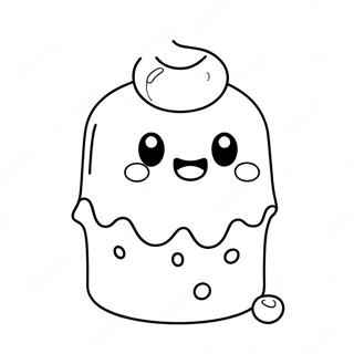 Cute Marshmallow Character Coloring Page 28384-22411