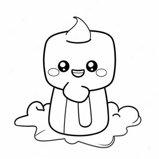 Cute Marshmallow Character Coloring Page 28384-22412