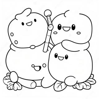 Smiling Marshmallow Friends Coloring Page 28385-22413