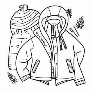 Winter Clothes Coloring Pages