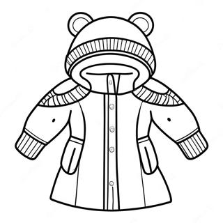 Winter Clothes Coloring Page 28394-22420