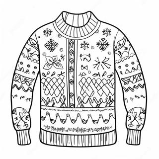 Cozy Winter Sweater Coloring Page 28395-22449