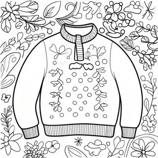 Cozy Winter Sweater Coloring Page 28395-22450