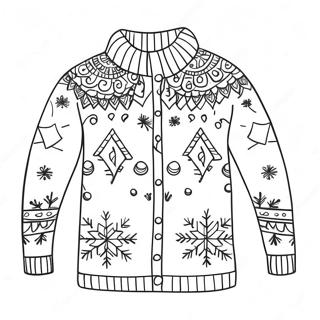 Cozy Winter Sweater Coloring Page 28395-22451