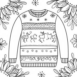 Cozy Winter Sweater Coloring Page 28395-22452