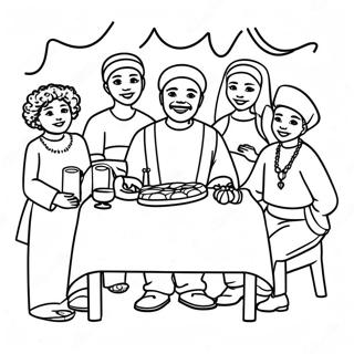 Kwanzaa Celebration Coloring Page 2840-2258