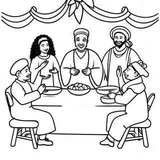 Kwanzaa Celebration Coloring Page 2840-2260