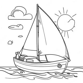 Sailboat Coloring Page 28414-22434