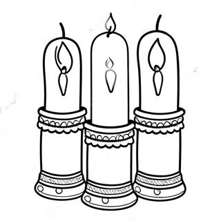 Colorful Kwanzaa Candles Coloring Page 2841-2268