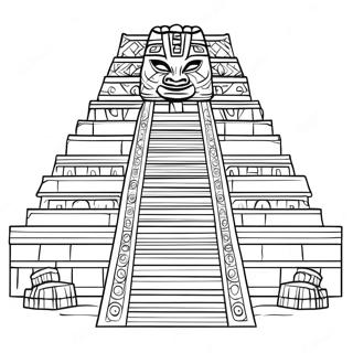 Mayan Temple Coloring Page 28424-22447