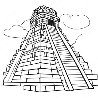 Mayan Temple Coloring Page 28424-22448