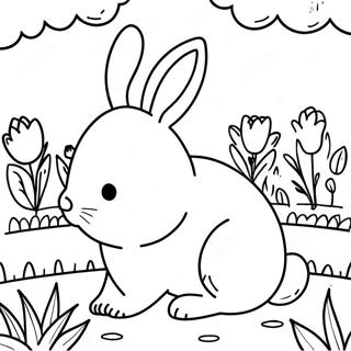 Realistic Bunny Coloring Pages