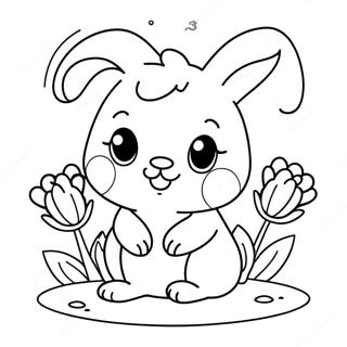 Realistic Bunny Coloring Pages