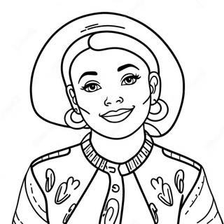 Jessie In A Colorful Outfit Coloring Page 28505-22553