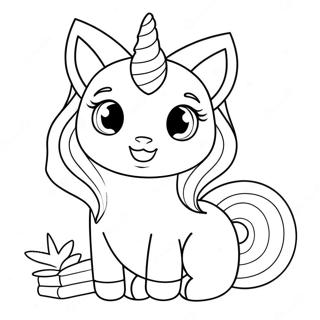 Unicorn Kitty Coloring Pages