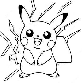 Pikachu With Lightning Bolts Coloring Page 28515-22518