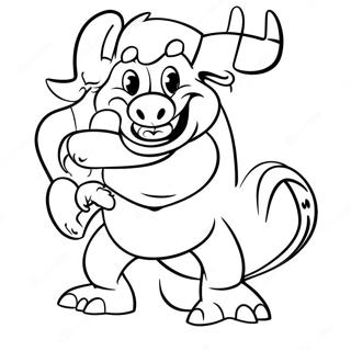 Cheerful Houston Texans Mascot Coloring Page 28535-22537