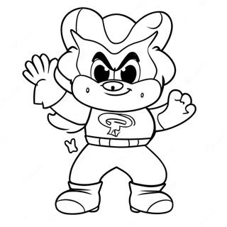 Cheerful Houston Texans Mascot Coloring Page 28535-22539