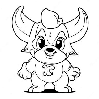 Cheerful Houston Texans Mascot Coloring Page 28535-22540