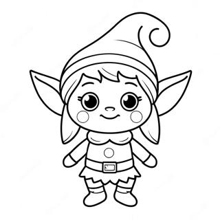 Cute Elf Coloring Pages