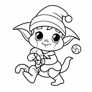 Cute Elf Coloring Pages