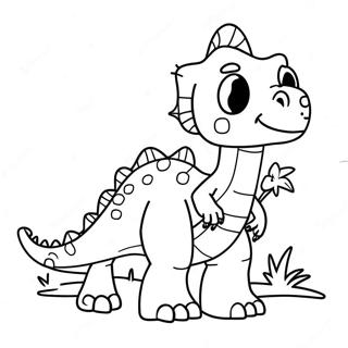 Dinosaur Valentines Coloring Pages