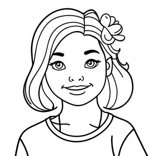 Adorable Tumblr Girl With Pastel Hair Coloring Page 28715-22683