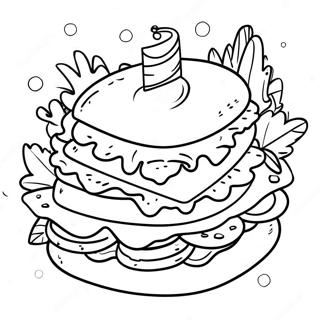 Sandwich Coloring Pages