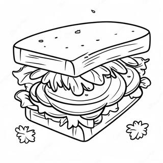 Sandwich Coloring Pages