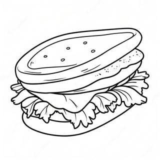 Heerlijke Sandwich Met Sla Kleurplaat 28735-22698