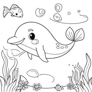 Cute Whale Coloring Page 28814-22766