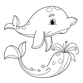 Cute Whale Coloring Page 28814-22767