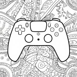 Colorful Ps5 Controller With Patterns Coloring Page 28825-22773