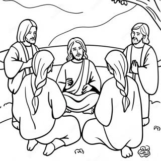 Jesus Teaching The Disciples Coloring Page 28835-22772