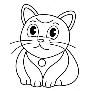 Apologetic Cat Coloring Page 28865-22802