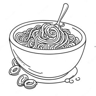 Colorful Spaghetti Bowl Coloring Page 28885-22810