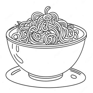 Colorful Spaghetti Bowl Coloring Page 28885-22812